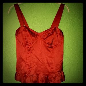 Red Chic Satin Top